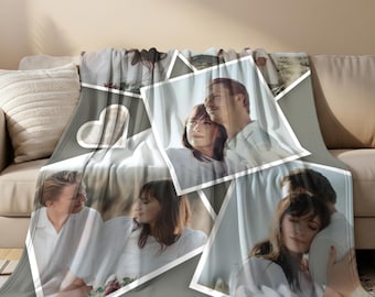 Manta de felpa de terciopelo con foto personalizada