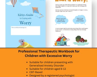 ULTIMATE BUNDLE! Coping with Worry Workbook for Kids | CBT-Based Anxiety Activities | Counselling Worksheets