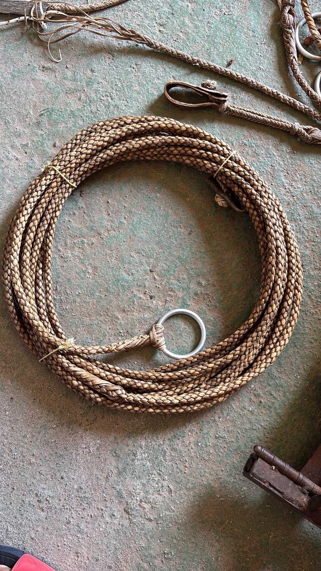 Gaucho Rawhide Lasso Rope 6 Strand 14.5m (47ft) – Rustic Western Ranch ...