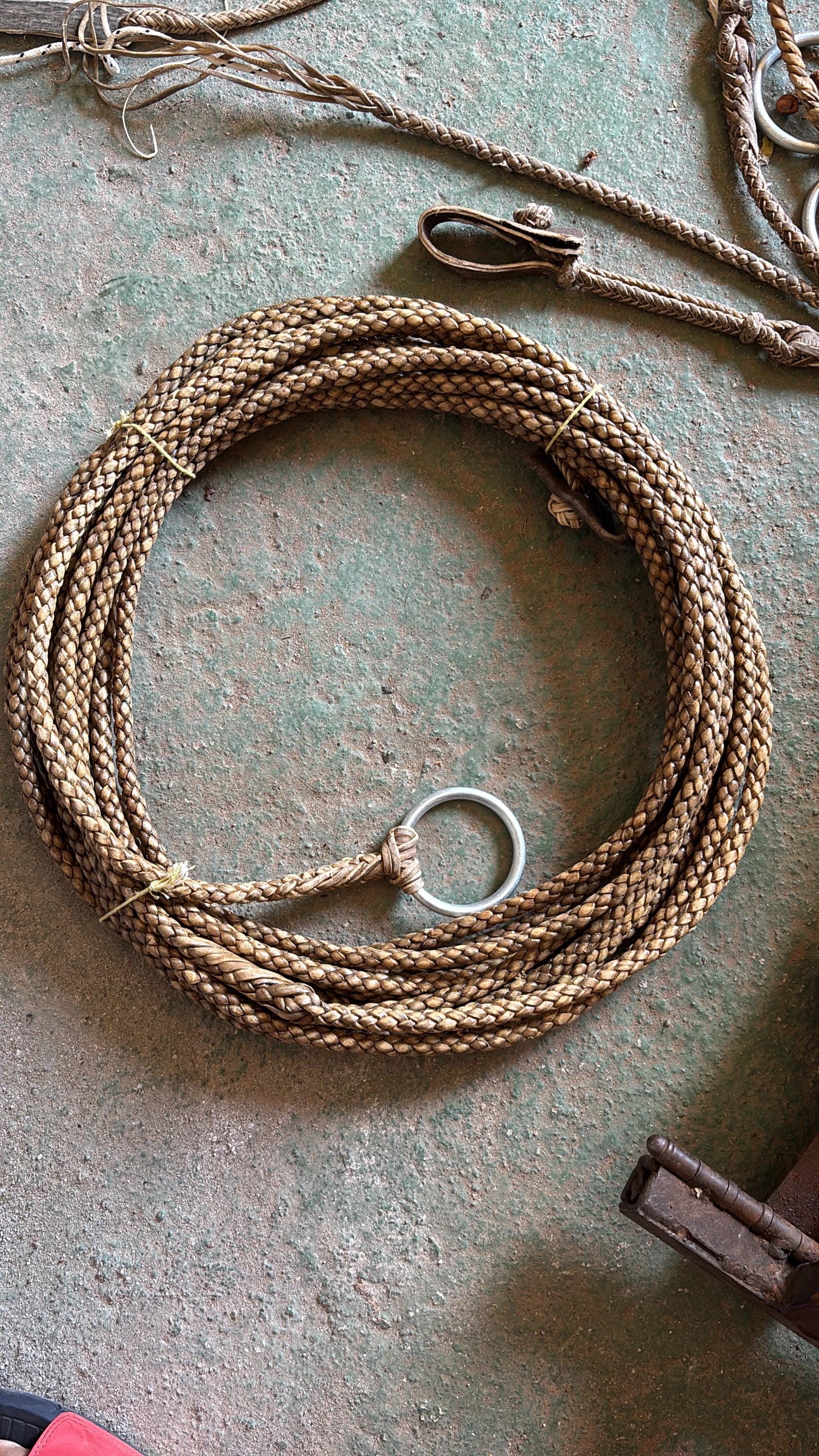 Gaucho Rawhide Lasso Rope 6 Strand 14.5m (47ft) – Rustic Western