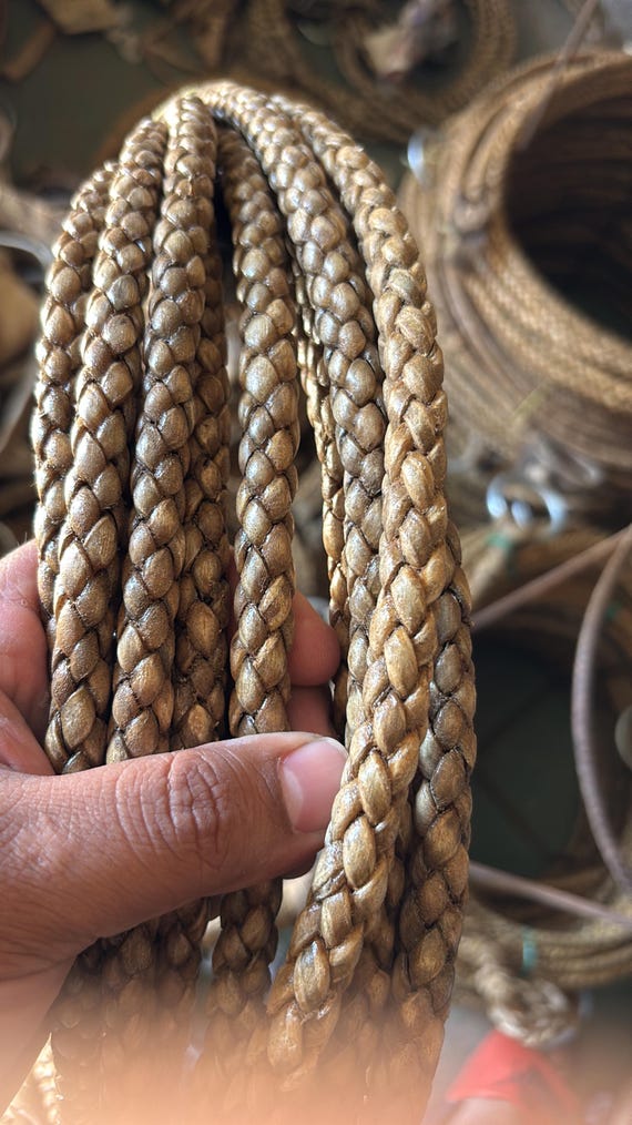 Gaucho Rawhide Lasso Rope 6 Strand 14.5m (47ft) – Rustic Western