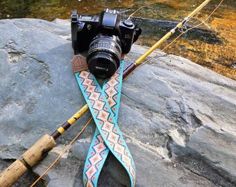 Handmade Boho Camera Neck Strap | Southwestern Photography Accessory for DSLR Mirrorless Camera