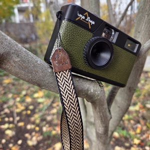Handmade Wrist Strap for Camera, Vintage Style, Chevron pattern