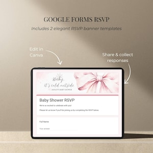 Interactive baby shower website with music and online RSVP.