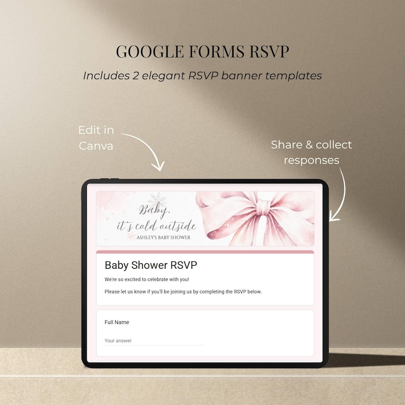 Interactive baby shower website with music and online RSVP.