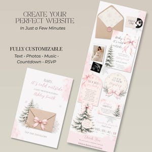 Baby It's Cold Outside baby shower website with online RSVP.