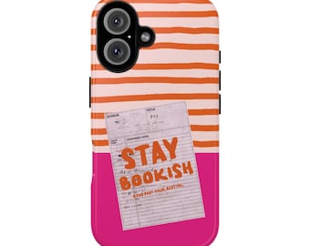 Funny Phone Case Bookish Aesthetic IPhone & Samsung Gift for Book Lovers BookTok Fans Vintage Library