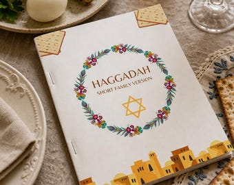 Korte pdf-pascha-haggada | Seder van 30 minuten | Pesachgids moderne familie | Afdrukbare Haggada