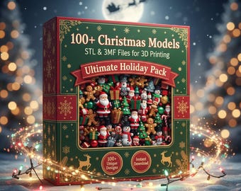 Pack+100 Christmas model STL 3D Printing