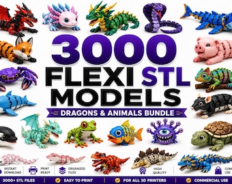 3000+ Flexi Articulated Dragons & Animals STL Bundle 2025