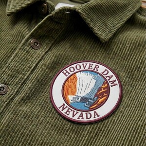 Hoover Dam Nevada Embroidered Patch, Boulder City Souvenir Morale Badge, Colorado River Travel Gear
