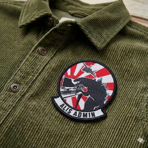 ALIS ADMIN Patch, F-35 Godzilla Morale Patch, Aviation Mechanic Decor Gear