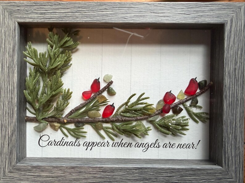 Cardinal Memorial Pebble Art Frame – Sympathy Gift, Remembrance Decor ...
