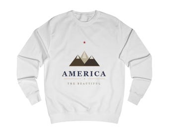 Patriotic Mountain Sunset Sweatshirt | America the Graphic Tee