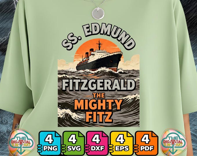 Men Women Mighty Fitz Lake Superior Ss Edmund Fitzgerald Heritage Svg Png Digital Download