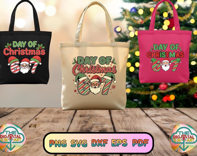 67 Day of Christmas Funny Santa Meme Holiday Humor Png Cheerful Svg Joyful Bundle