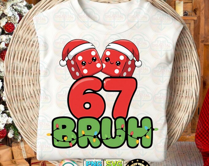 Funny Six Seven 6 7 Xmas Dice Meme Christmas Png Lovers Svg Digital Download