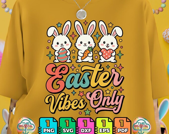 Funny Easter Squad Bunnies Family Matching Retro Png Svg Dxf Eps Digital Download