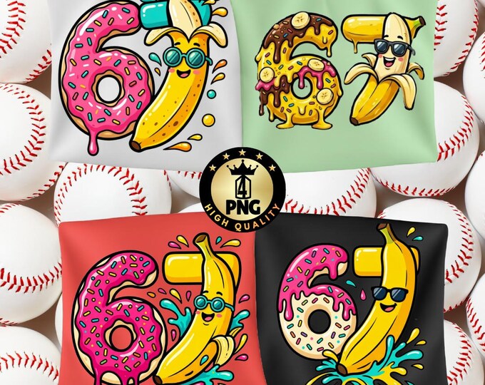 Funny Dabbing Banana Baseball Png Ice Cream Drip Meme Cartoon Summer Graphic Digital Download