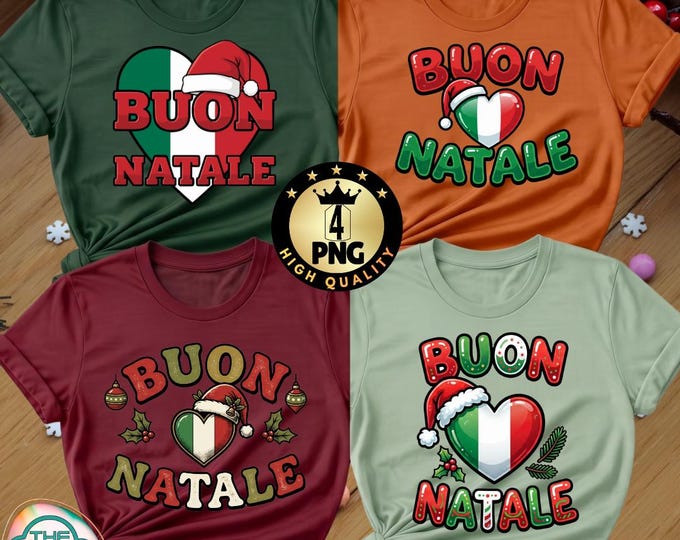 Buon Natale Italian Christmas Png Xmas Bundle (digital Download)