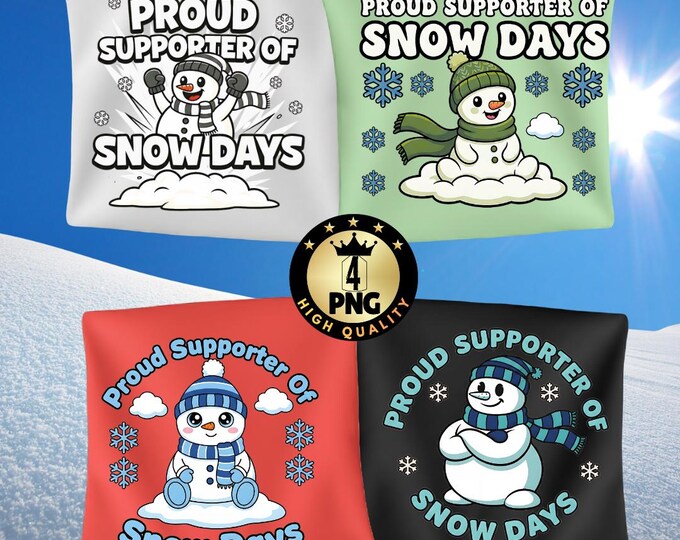 Proud Supporter of Snow Days Png, Funny Teacher Shirt Design, Winter School Humor, Teacher Crew Sublimation Digital Download