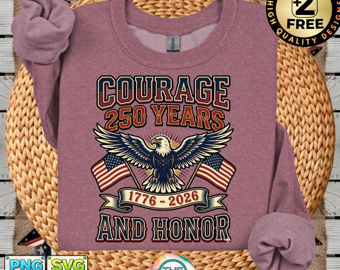 Courage 250 Years Eagle Flag (Digital Download - png, svg, dxf, eps)