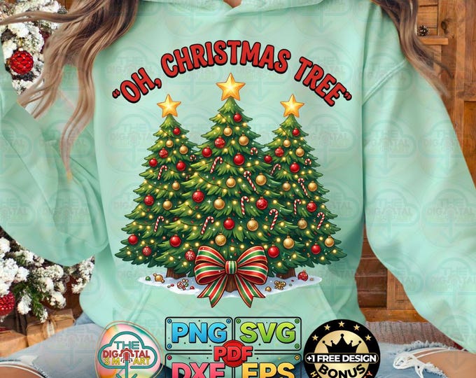 Oh Christmas Tree Coquette Xmas Tree Cake Preppy Holiday Svg Dxf Png Digital Download