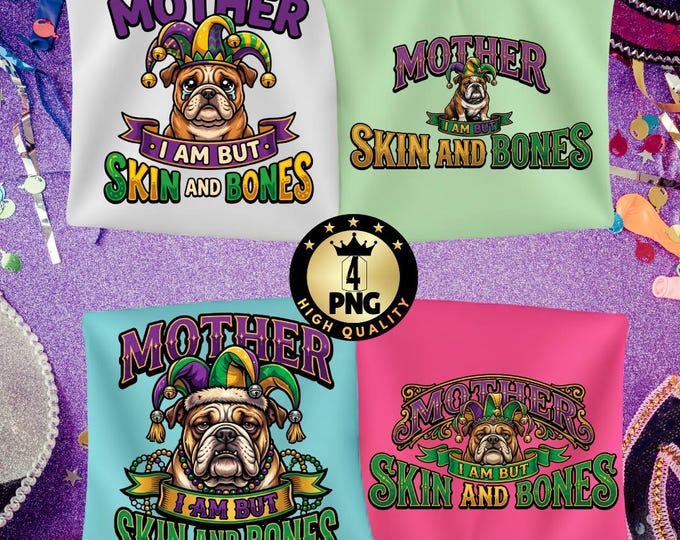 Mardi Gras Bulldog Png, Funny Fat Bulldog Png, Lazy Chonky Bulldog Meme, Bulldog Mama Gift, Bulldog Mom Sublimation Digital Download