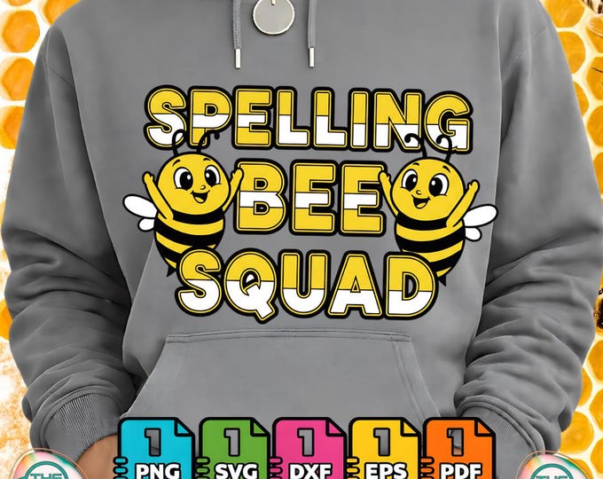 Spelling Bee Squad Classroom Teacher Gift Png Learning Bundle Cut Svg School Digital Download
