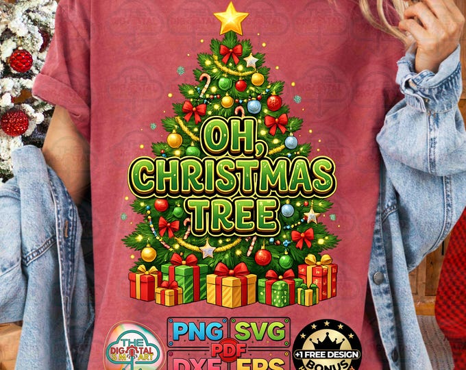 Oh Christmas Tree Cakes Groovy Holiday Retro Party Squad PNG Meme SVG Digital Download