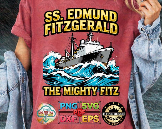 Edmund Fitzgerald Lake Superior Retro Meme Png Funny Svg Gift Eps Dxf Digital Download