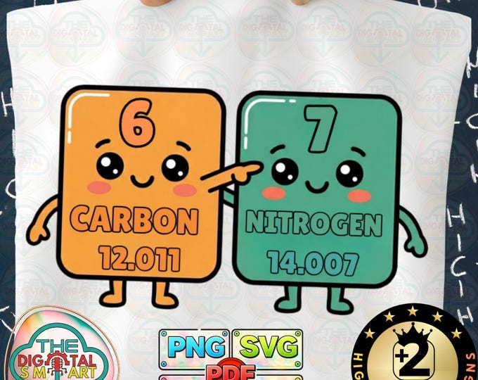 Science Teacher Carbon Nitrogen Meme PNG SVG (Digital Download)