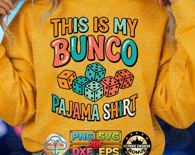 This Is My Bunco Pajama Meme Dice Squad PNG Funny Night SVG Digital Download