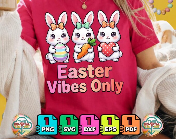 Funny Easter Squad Bunnies Family Matching Retro Png Svg Bundle Download for Commercial Use