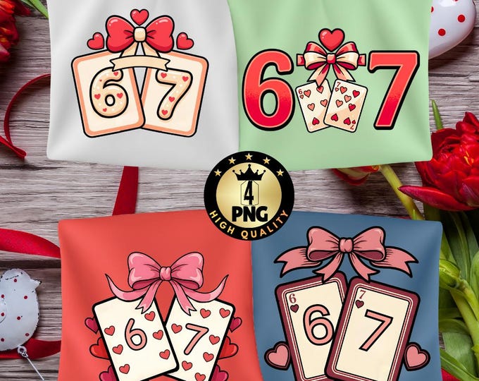 Funny Valentine Playing Cards PNG, Retro Dice, Pink Cherry Hearts (Digital Download)