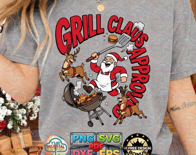 Funny Grill Claus Bbq Christmas Viral Meme Holiday Griller Png Santa Svg Digital Download