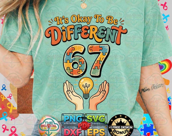 Autism Awareness Different Kid  67 Hand Signs Sex Seven Svg Png (digital Download)