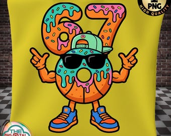 67 Basketball Ice Cream Drip Png, Six Seven Meme, Gen Alpha Slang Graphic, Funny Kids Shirt Design, Digitale Download