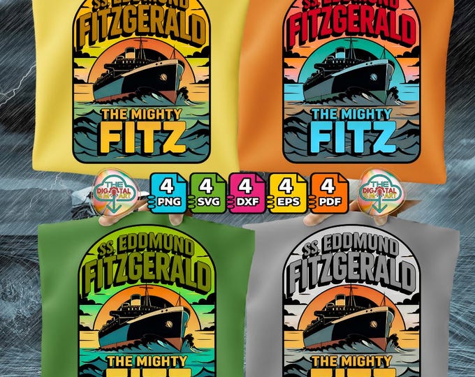 Men Women Mighty Fitz Lake Superior Ss Edmund Fitzgerald Heritage Png Svg Dxf Eps
