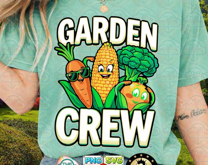 Garden Crew Vegetable Characters Funny Garden Squad Png Meme Gift Svg Lovers Digital Download