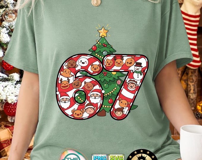 Funny Christmas Tree Candy Cane Meme Png Svg Bundle Holiday Brainrot Graphic Winter Digital Download