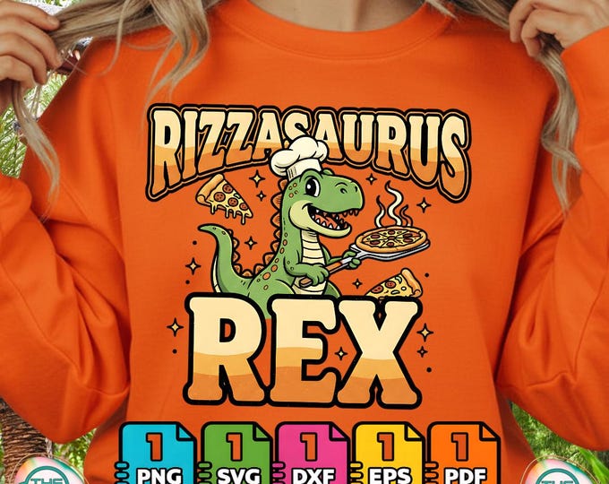 Rizza Saurus Rex Funny Dinosaur Rizz Meme Png Svg Dxf Eps Bundle  Digital Download