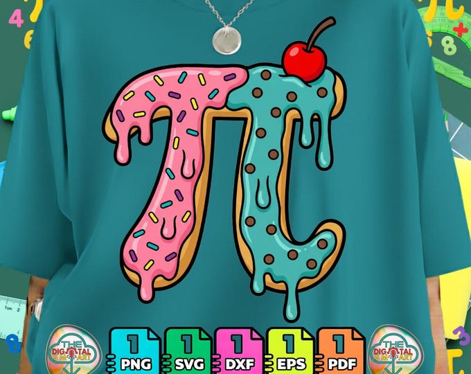 Funny Ice Cream Pi Day Math Dessert Lovers Png Svg Bundle for Commercial Use