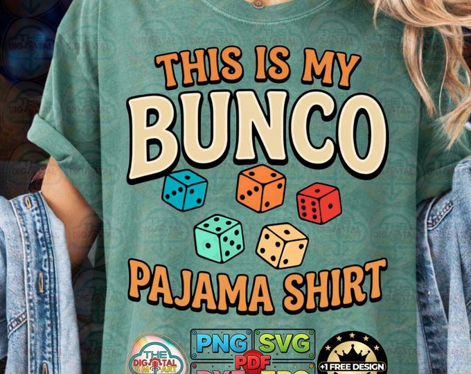 This Is My Bunco Pajama Family Dice Party Png Mom Night Svg Digital Download