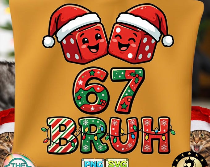Funny Six Seven Xmas Dice Meme Png Christmas Dice Lover Svg Gift Digital Download