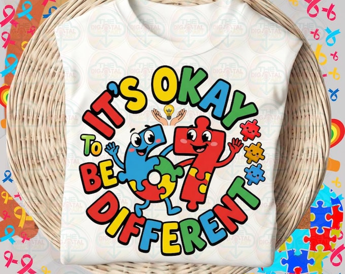 Its Okay to Be Different Autism Kid 67 Hand Png Signs Svg Digital Download