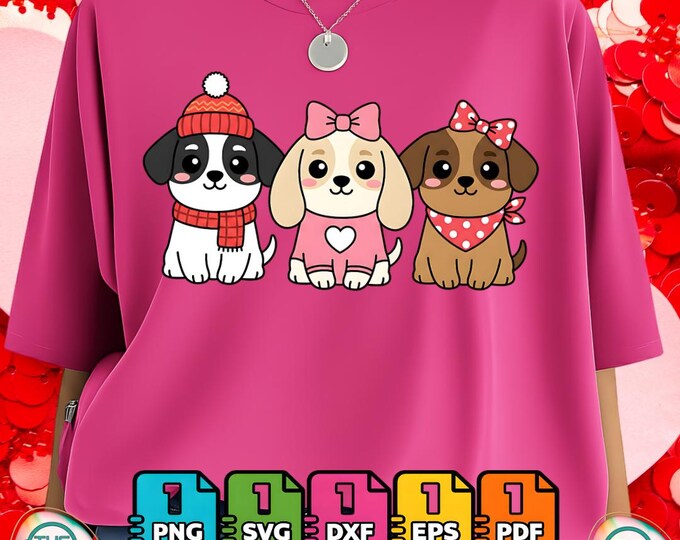 Cavalier King Charles Spaniel Valentine Dog PNG SVG (Commercial Use, Digital Download)