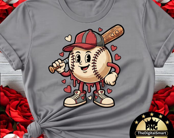Baseball Drip Ice Cream Sunglasses PNG, Boys Youth Kids Valentine Baseball PNG, Cool Sports Sublimation Design, Instant Download