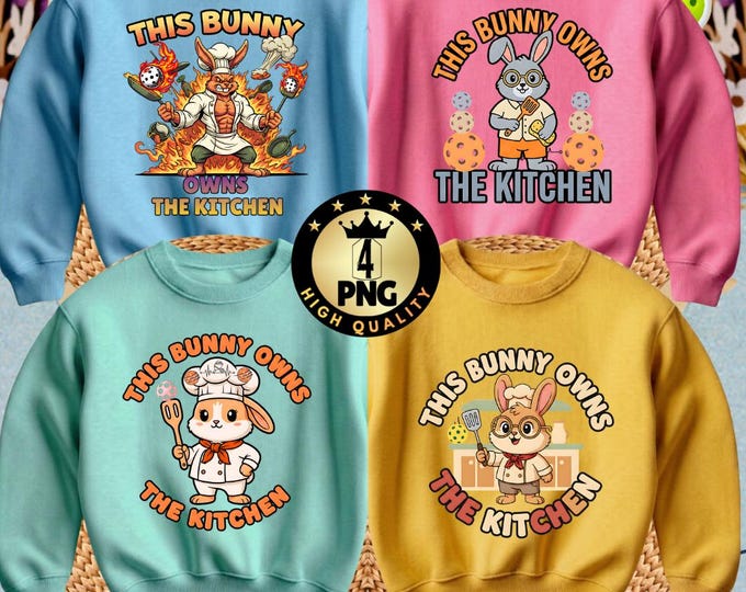 Funny Bunny Pickleball Player Easter PNG (Digital Download)