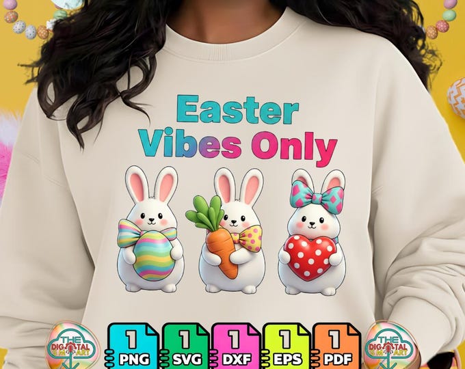 Funny Easter Squad Bunnies Family Matching Retro Png Svg Eps Digital for Commercial Use